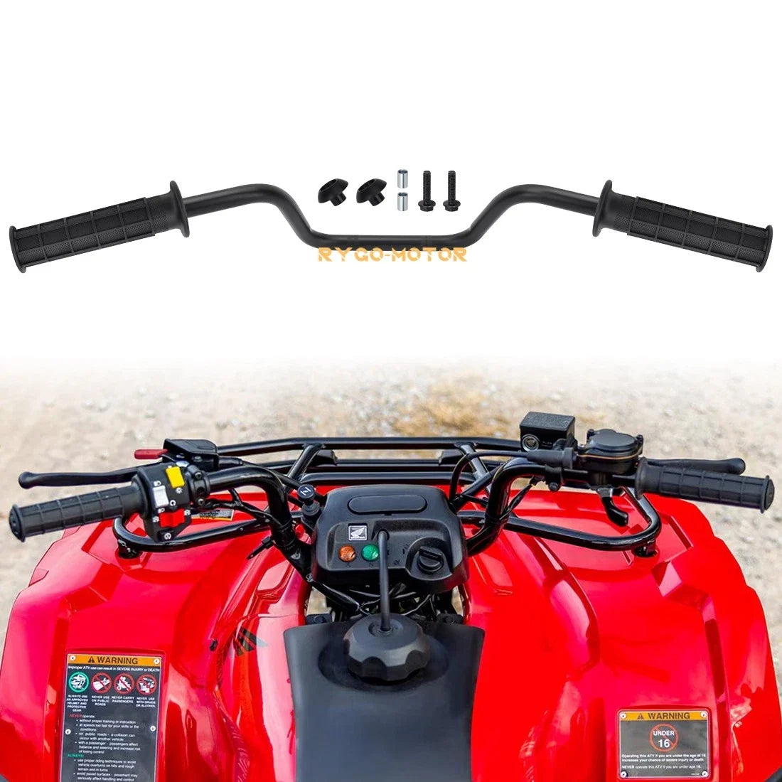 Handlebar & Grips w/ Bar End for Honda Recon 250 TRX250TM TRX250TE (2005–2007)