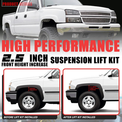 2.5" Coil Spring Front Lift Level Spacer for Silverado Sierra 1500 (1999–2007)