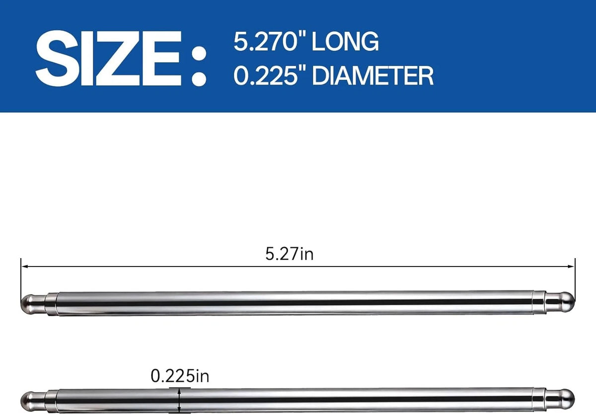 Aluminum Push Rods for Predator 212cc Non Hem Engine (2009–2024) 5.270in .225 OD