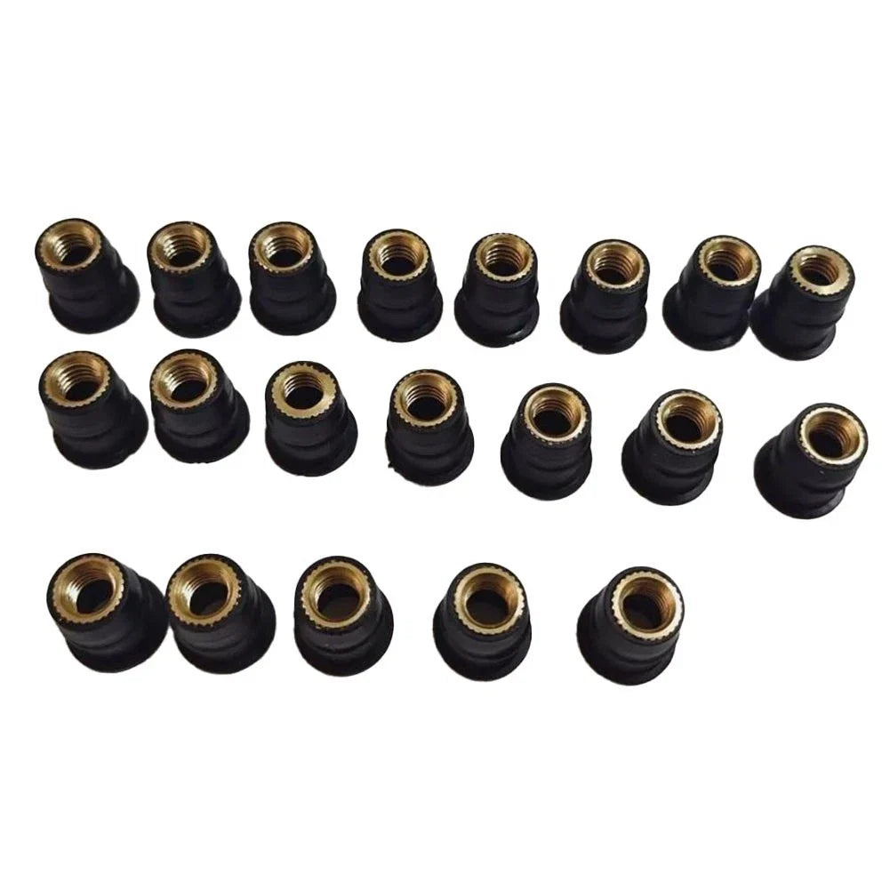 20 M6 Rubber Well Nuts for Motorcycle Body Parts (Universal)