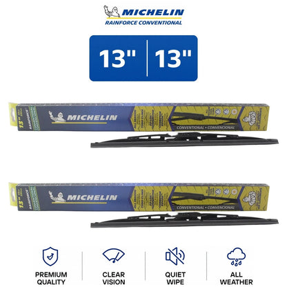 Set of 2 Wiper Blades for Mazda (1970–1984) - Michelin RainForce 13"