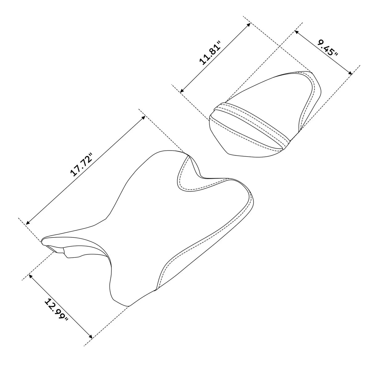 Comfort Driver & Passenger Seat for Yamaha YZF-R1 (2009–2014)