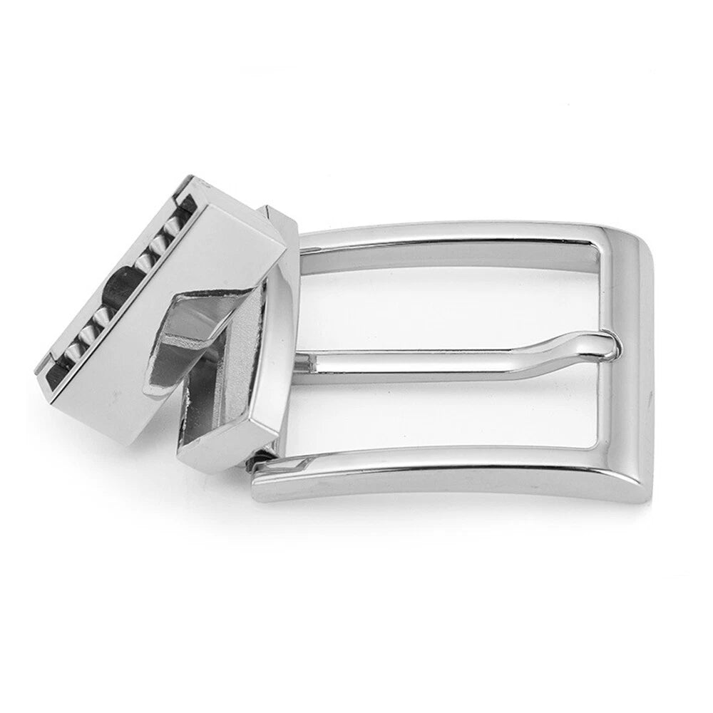 Reversible Belt Buckle Replacement for Universal Fit (1PC) - Silver/Black/Gold