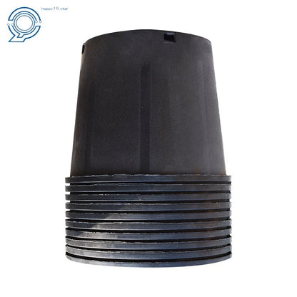 Set of 10 Black Thermoformed Nursery Pots for Plants (3 Gallon)