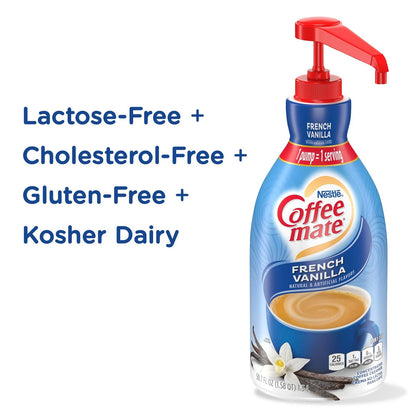 Pack of 4 Coffee Mate Creamer for Coffee (50.7 Fl Oz, French Vanilla)