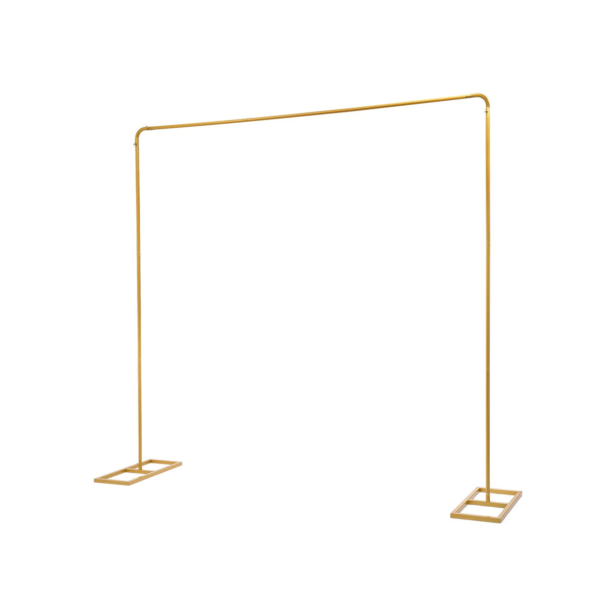 Gold Metal Wedding Backdrop Stand with 2 Flower Stands and 1 Balloon Stand