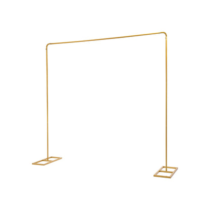 Gold Metal Wedding Backdrop Stand with 2 Flower Stands and 1 Balloon Stand