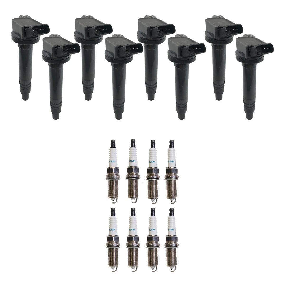 Set of 8 Ignition Coils & Denso Iridium Spark Plugs for GX460 Sequoia (2008–2021)