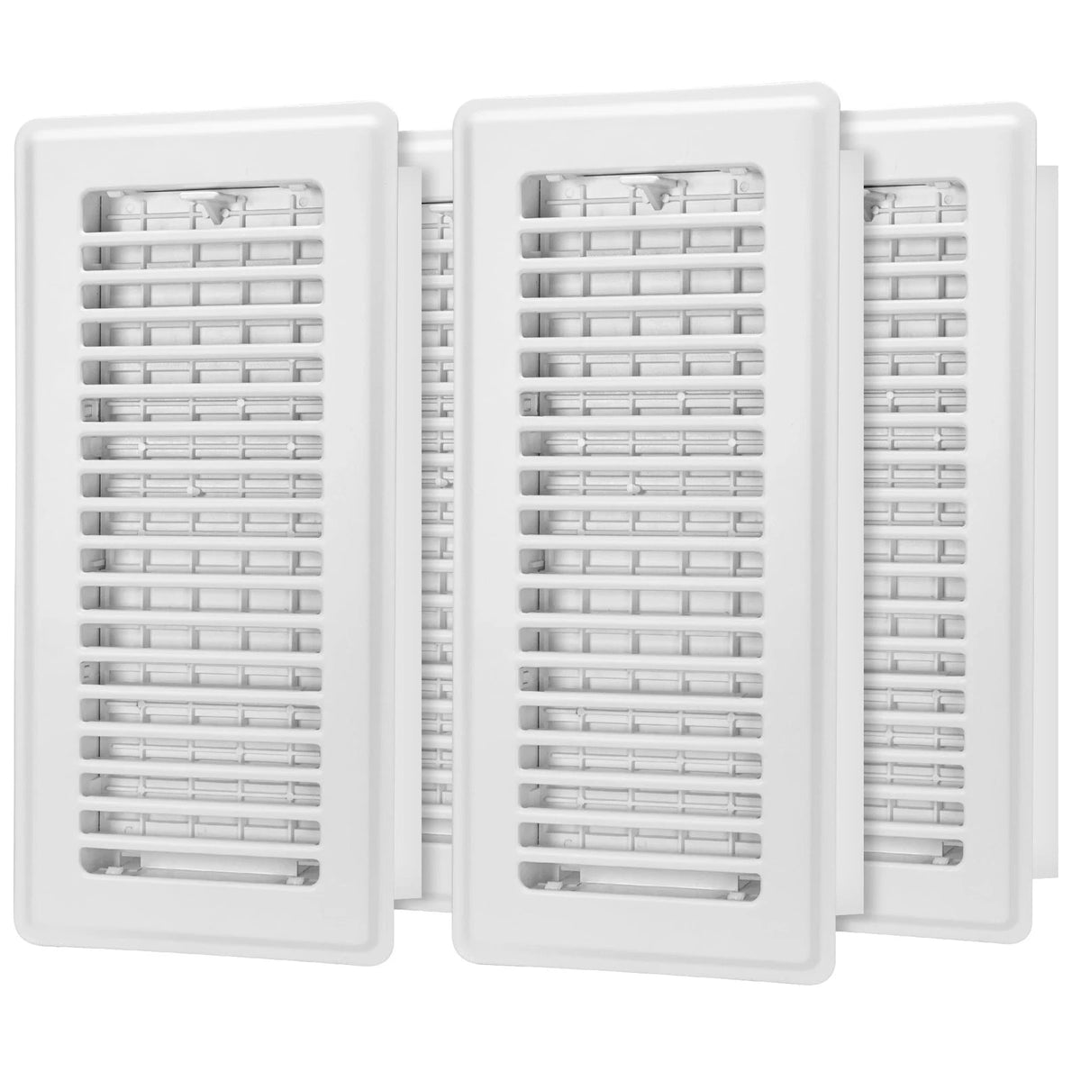 Set of 4 Floor Registers 4x10 for Home Vent Covers - White