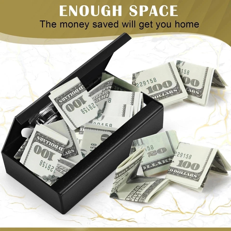 Metal Box for Gamblers Pocket Sized Winner Bank Casino Cash Box