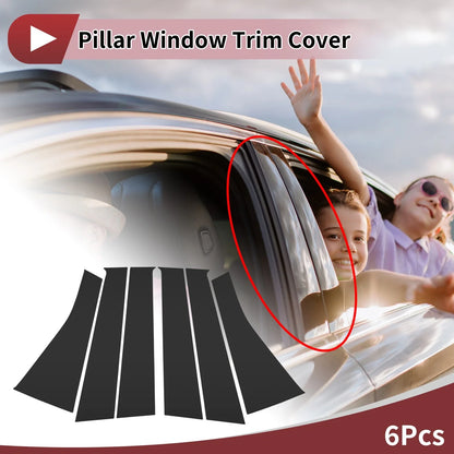 Door Pillar Window Trim for Nissan Versa Note (2014–2019) Black Left Right