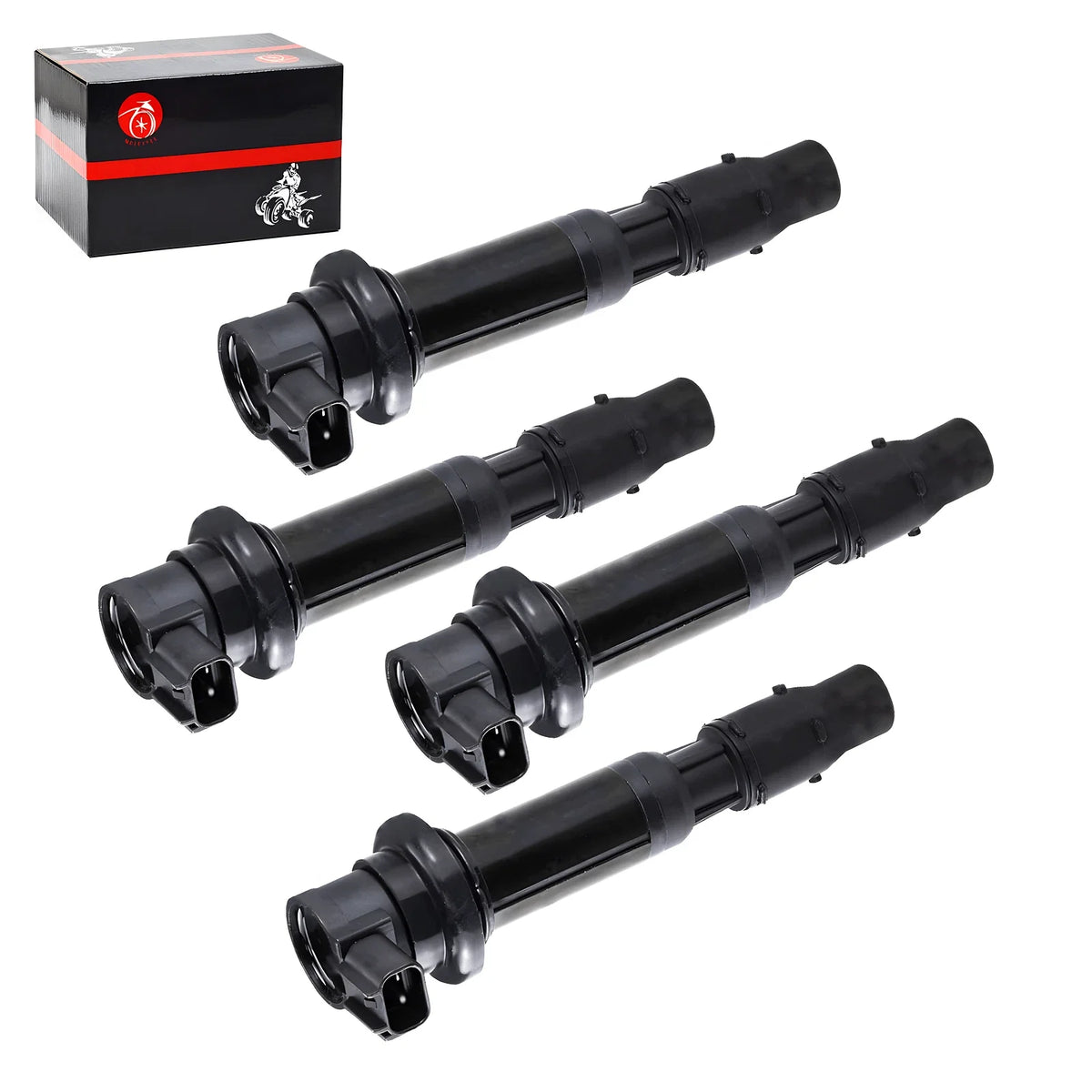 Set of 4 Ignition Coil Iridium Spark Plugs for Triumph Tiger 800 1200 Street Triple 675