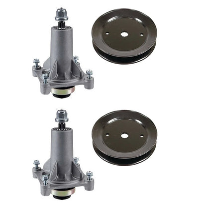 2PK Spindle Assembly 187292 w/ Pulley for Husqvarna 42" 48" Deck