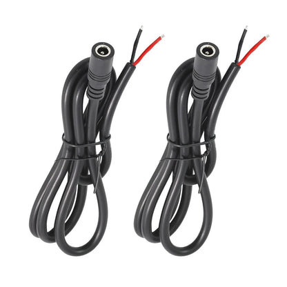2X 3FT 14AWG 15A 12V DC Power Pigtails Cable for 5.5mm x 2.1mm