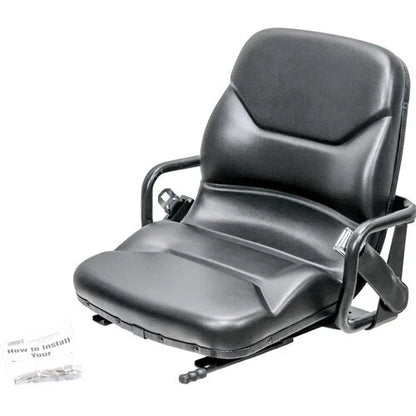 Bucket Seat with Hip Restraints & Slides for Caterpillar DP50 DP70 DP90