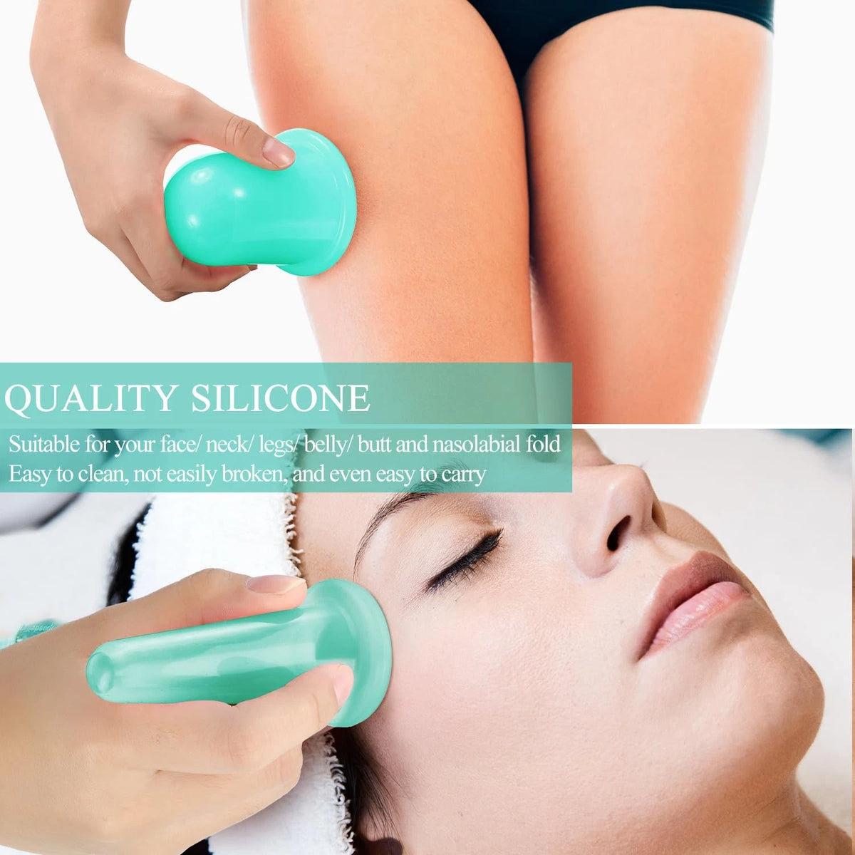 Silicone Facial Cupping Set for (5.5 cm Diameter)