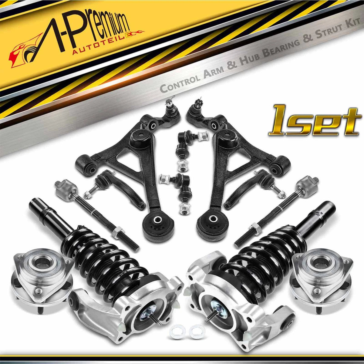 Set of 12 Strut & Coil Spring Hub Bearings for Chrysler Dodge (4656139, 4764995AF)