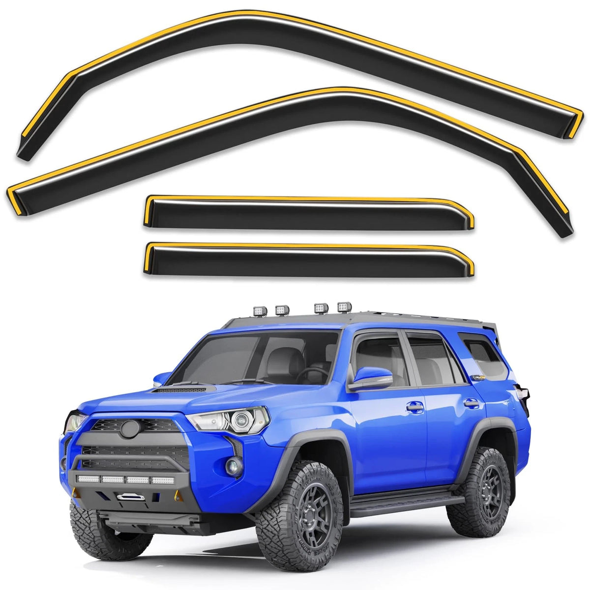 Set of 4 Window Rain Guards for Toyota 4Runner (2010–2024)