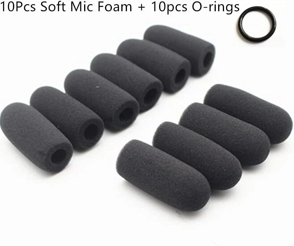 10 Pack Soft Mic Foam Covers for David Clark Aviation Headsets