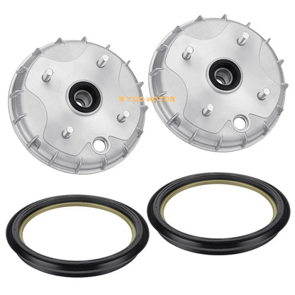 2 Front Brake Drum & Dust Seal for Honda Rancher 350 TRX350TE TRX350TM (2000–2006)