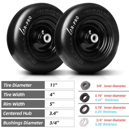 2X Flat-Free Tires 11x4.00-5 for AR-PRO
