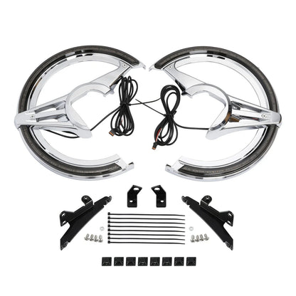 2X Brake Rotor Covers LED Light Smoke Lens for Honda Goldwing 1800 (2018–2025)