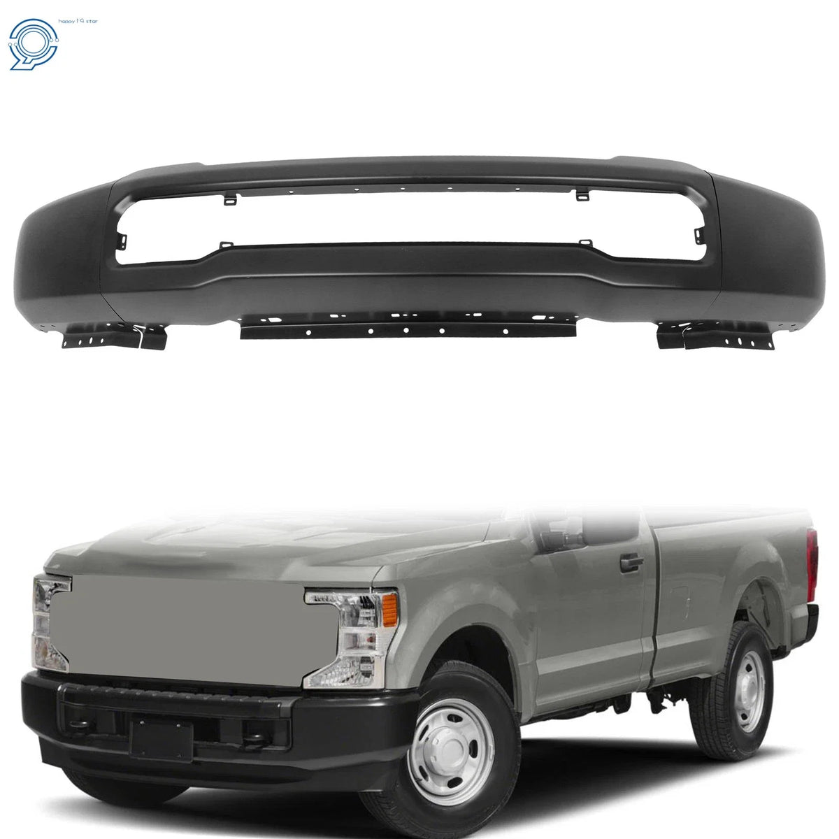 Front Bumper Face Bar Steel Black for Ford F-250 F-350 (2023–2025)