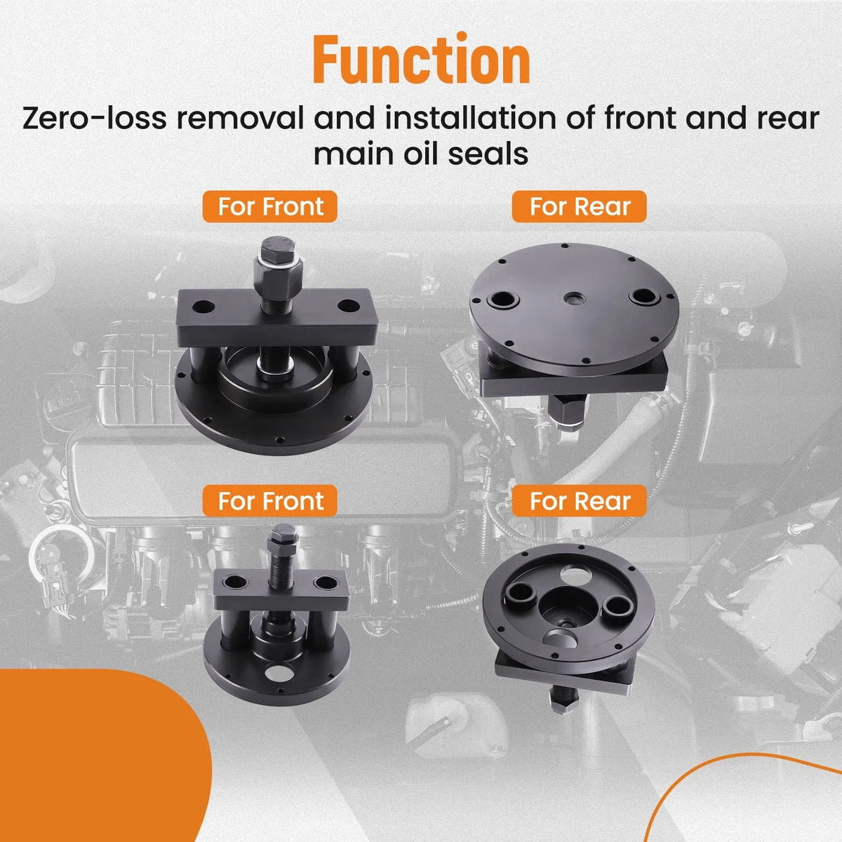 Front Rear Main Oil Seal Service Kit for Detroit Diesel DD13 DD15 (2010–2023)