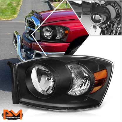 Left Side Headlight for Dodge Ram 1500 2500 3500 (2006) - OE Style Black Housing