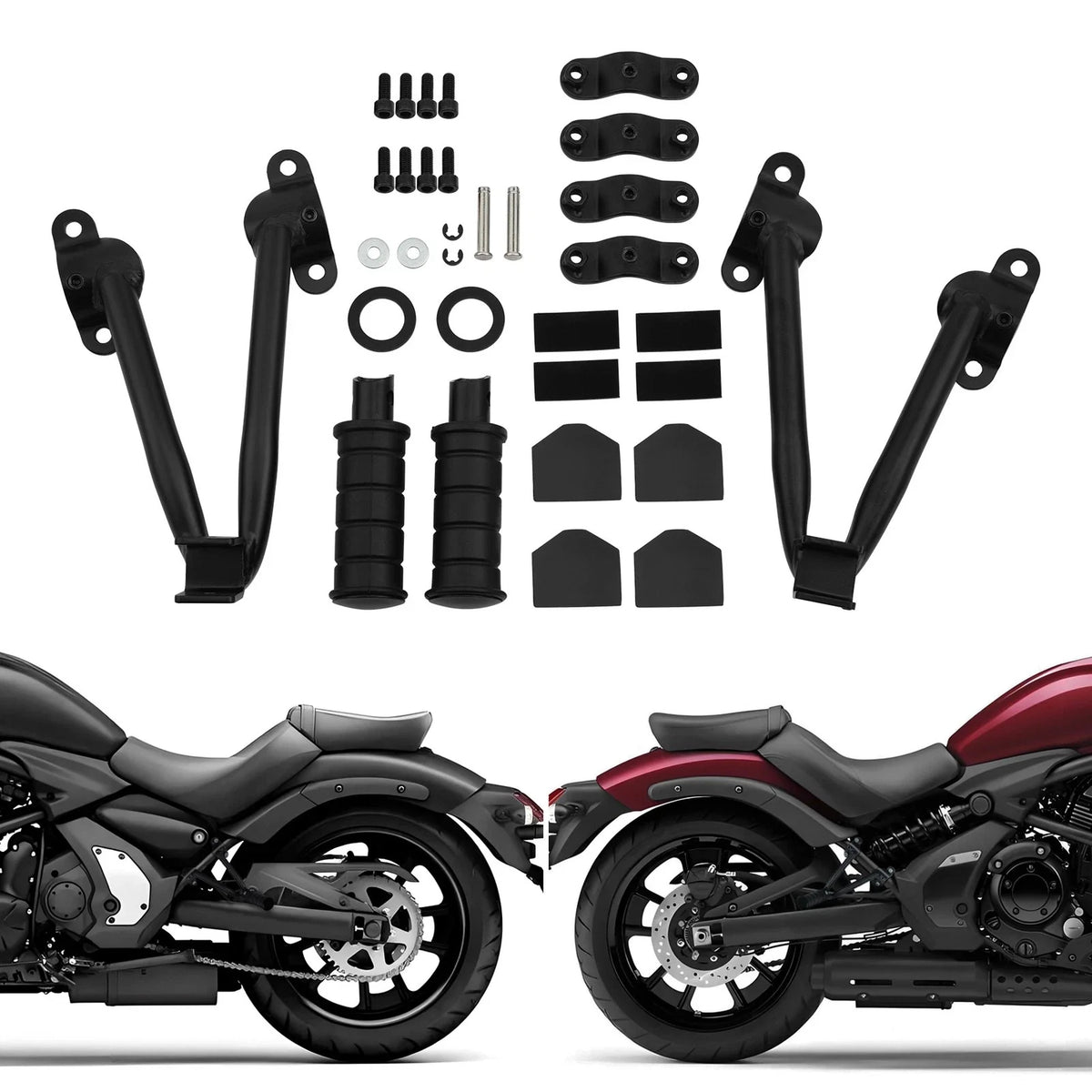 Rear Passenger Footpegs Peg Mounts Kit for Kawasaki Vulcan S VN650 (2015–2025)