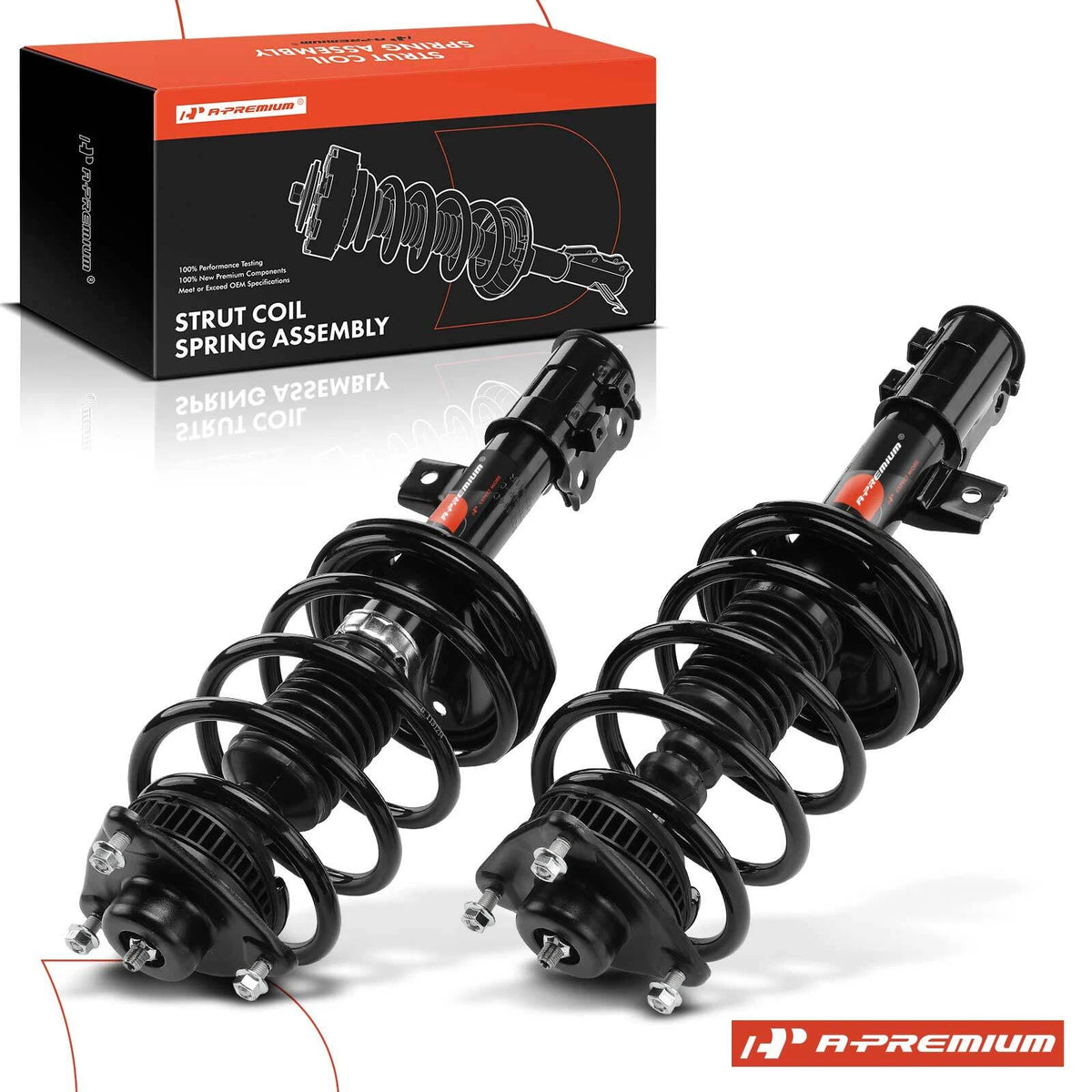 Set of 2 Front Struts w/ Coil Springs for Kia Forte (2010–2013) 1333496R, 1333496L, 172721, 172720