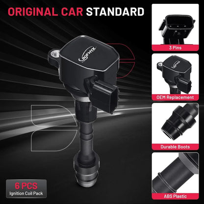 6X Ignition Coils for Nissan Xterra Pathfinder (2005–2015)