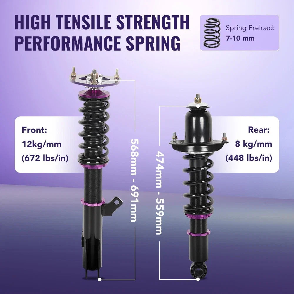 Coilover Shock Absorbers Struts for Toyota Corolla Matrix (2003–2008)