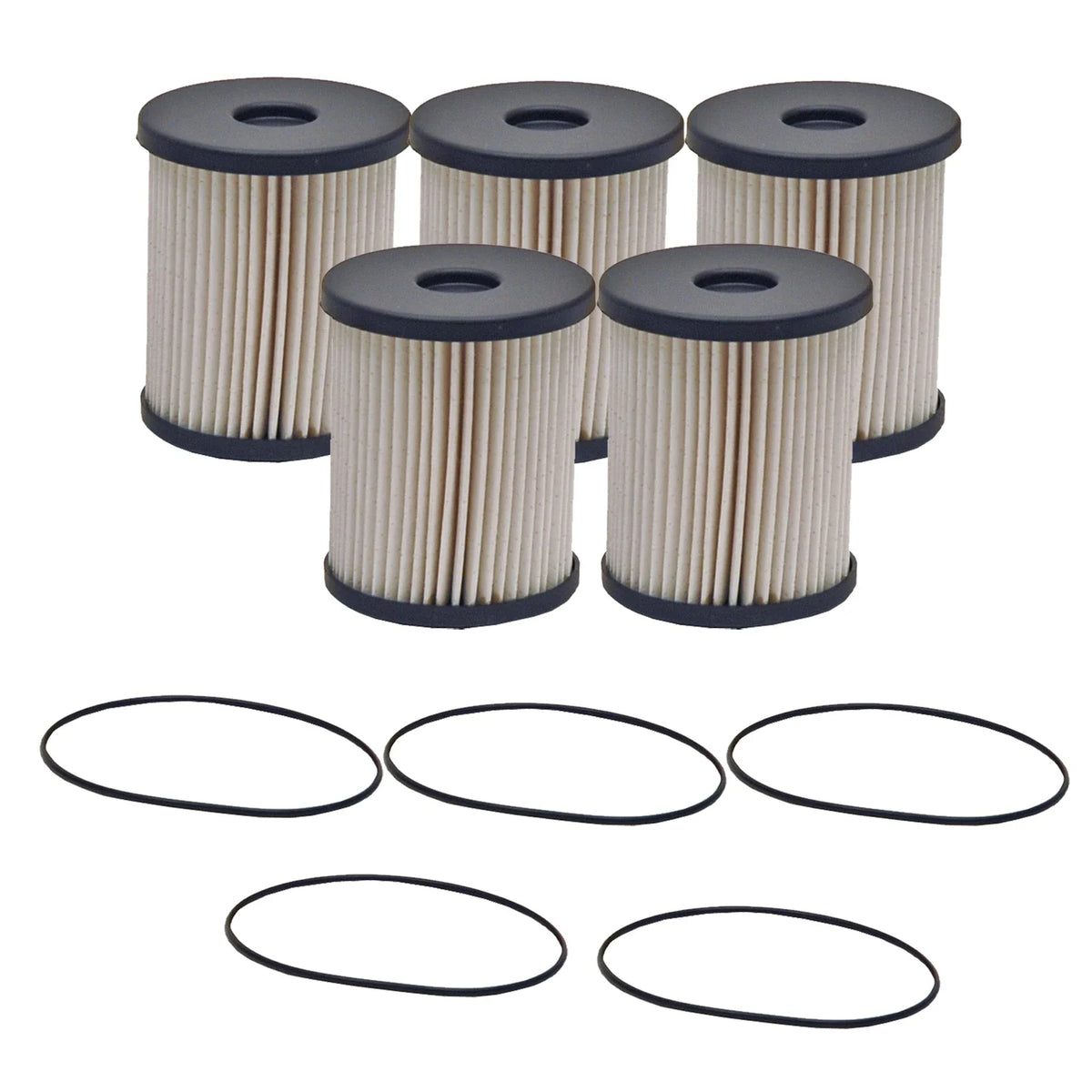 Set of 5 Engine Oil Filters for Dodge, Ford, Hino, Peterbilt, Thomas L6