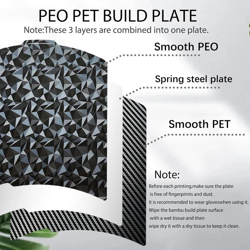 Flexible Build Plate for Bambu Lab P2S/P1S/P1P/A1/X1C/X1/X1E (257x257mm)
