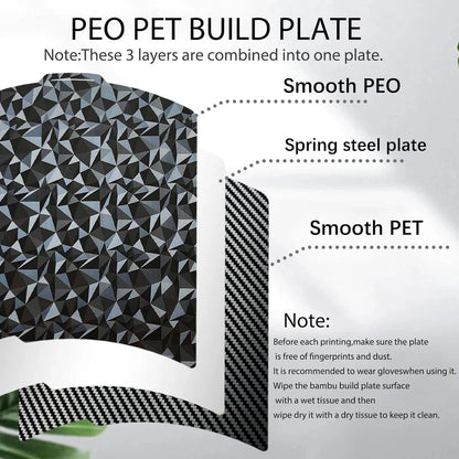 Flexible Build Plate for Bambu Lab P2S/P1S/P1P/A1/X1C/X1/X1E (257x257mm)