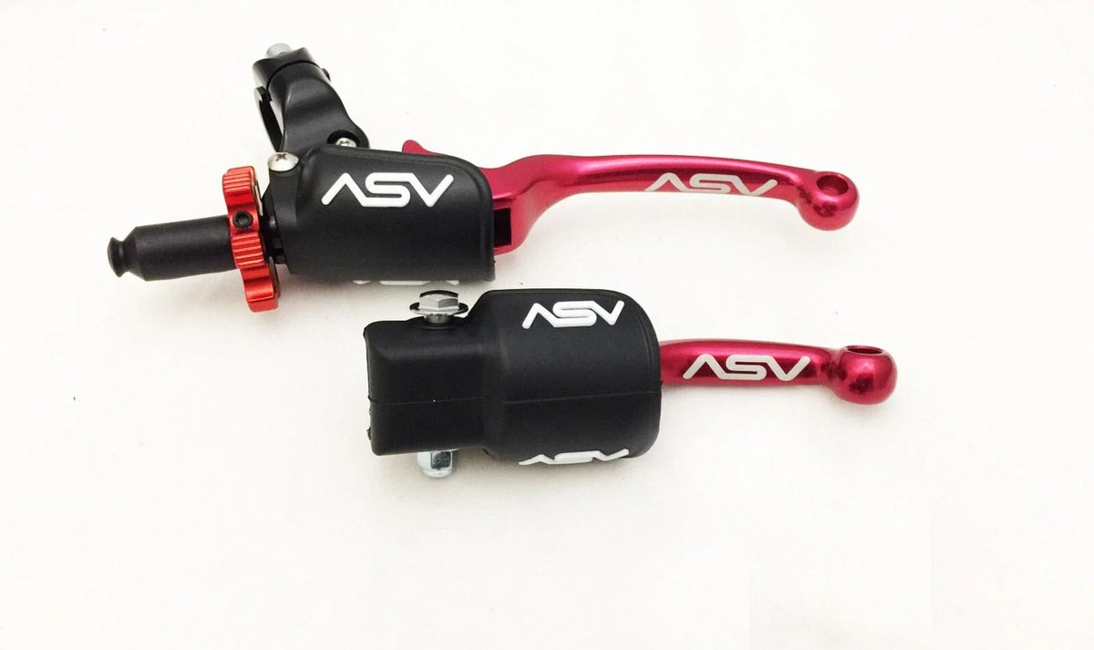ASV F3 Front Brake Clutch Perch Levers Red for Honda CRF 150R 250R 250X