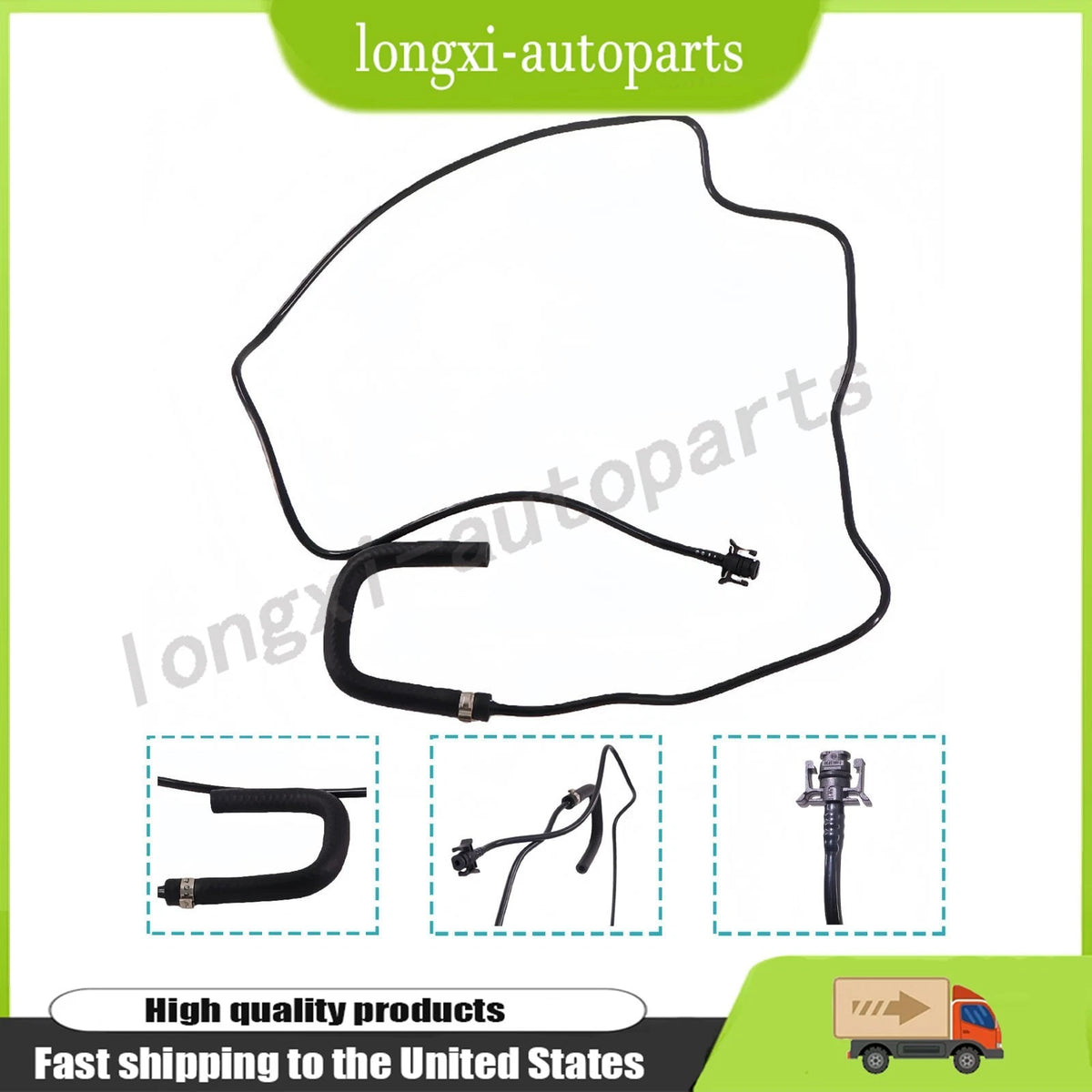 Radiator Coolant Recovery Tank Overflow Hose for Ford Fusion (2013–2020) DG9Z 8063-D, DG93 8063-DB