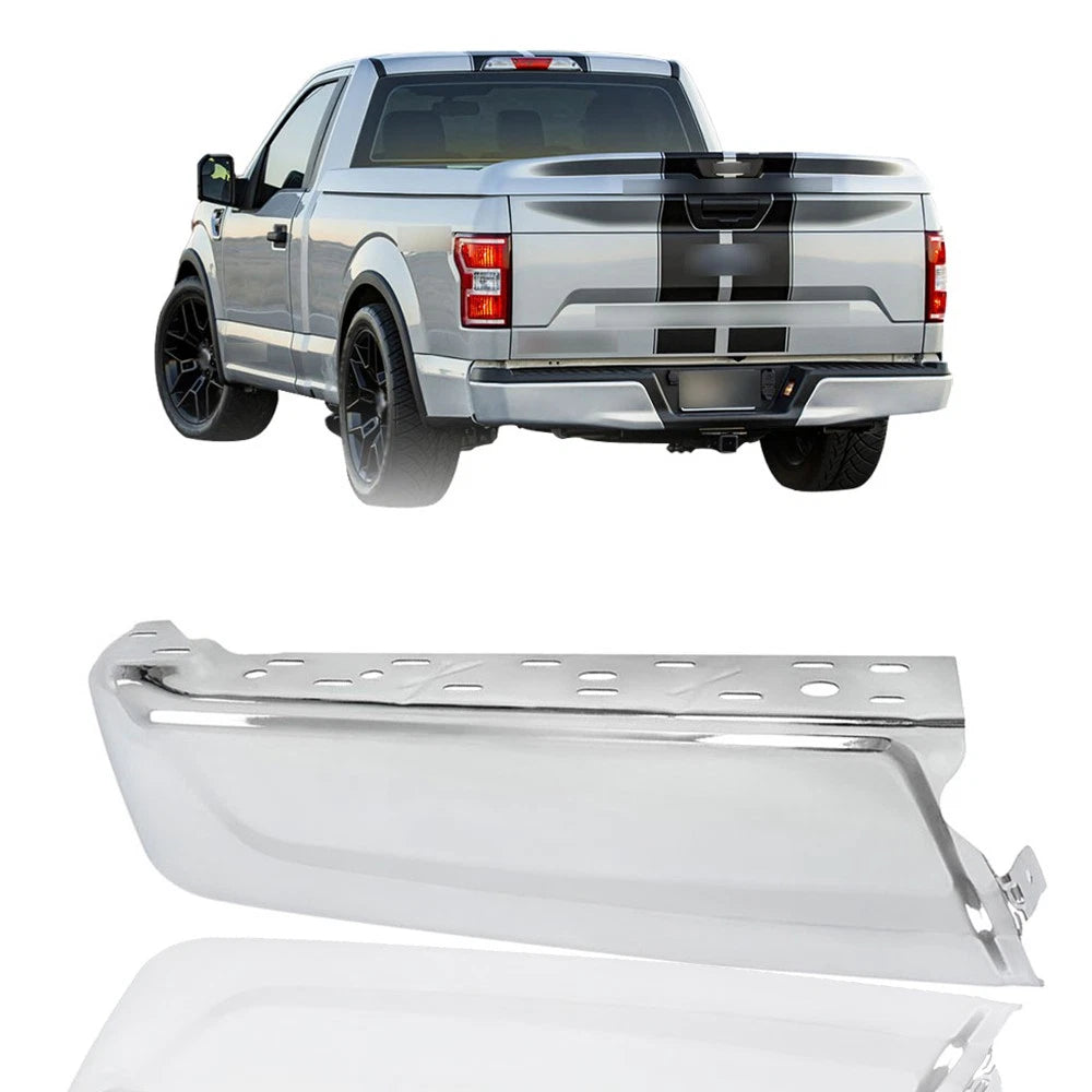 Chrome Left Steel Rear Bumper End Cap for Ford F-150 (2021–2023) ML3Z17906CA