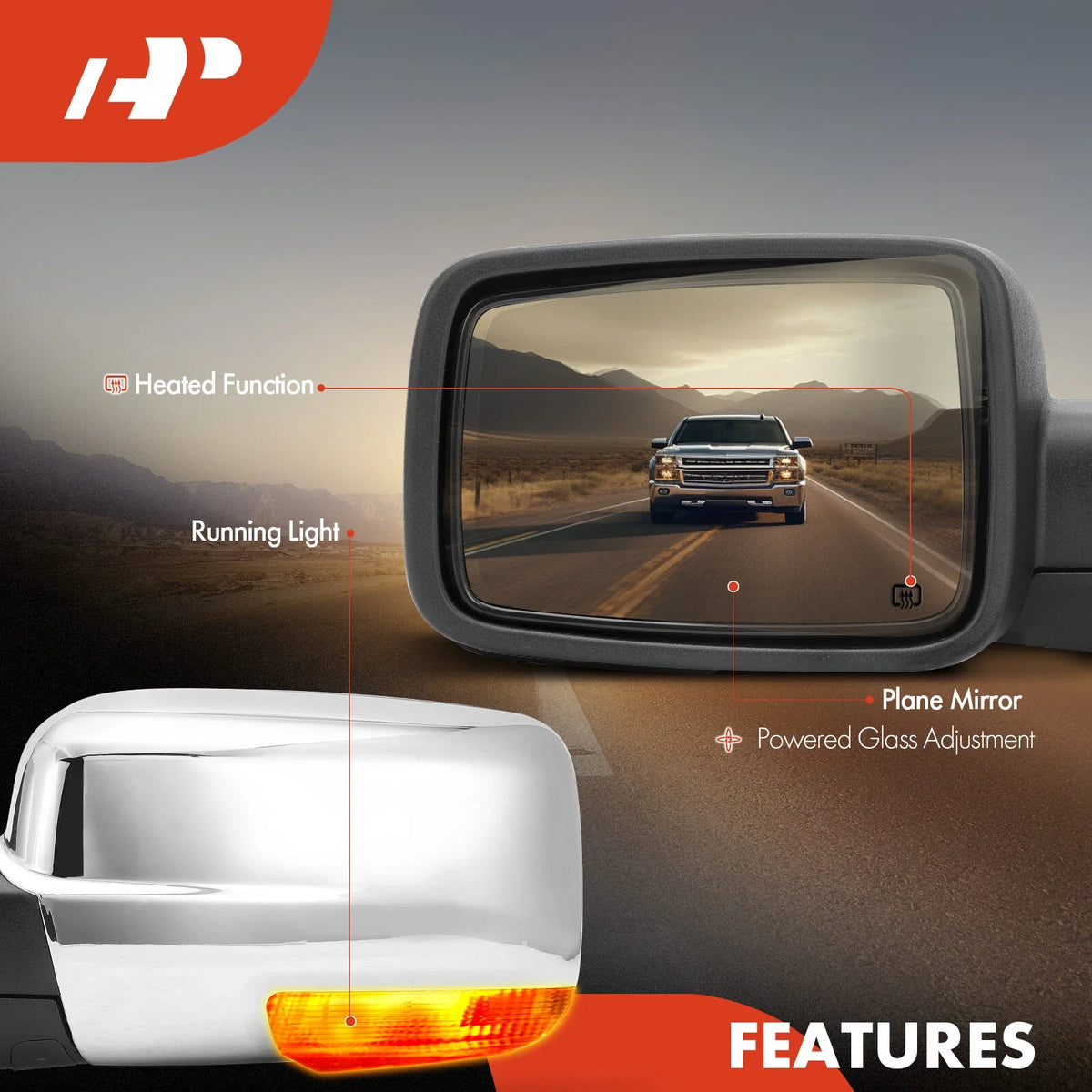 Power Towing Mirrors for Dodge Ram 1500 2500 (2010–2022)