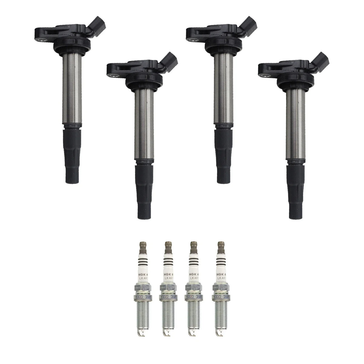 Set of 4 Ignition Coils & NGK Ruthenium Spark Plugs for CT200h Prius (2011–2017)