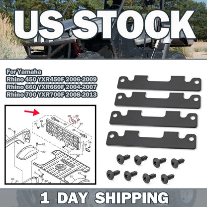 Tailgate Hinge Plates and Screws for Yamaha Rhino YXR 450 660 700 (2004–2018)