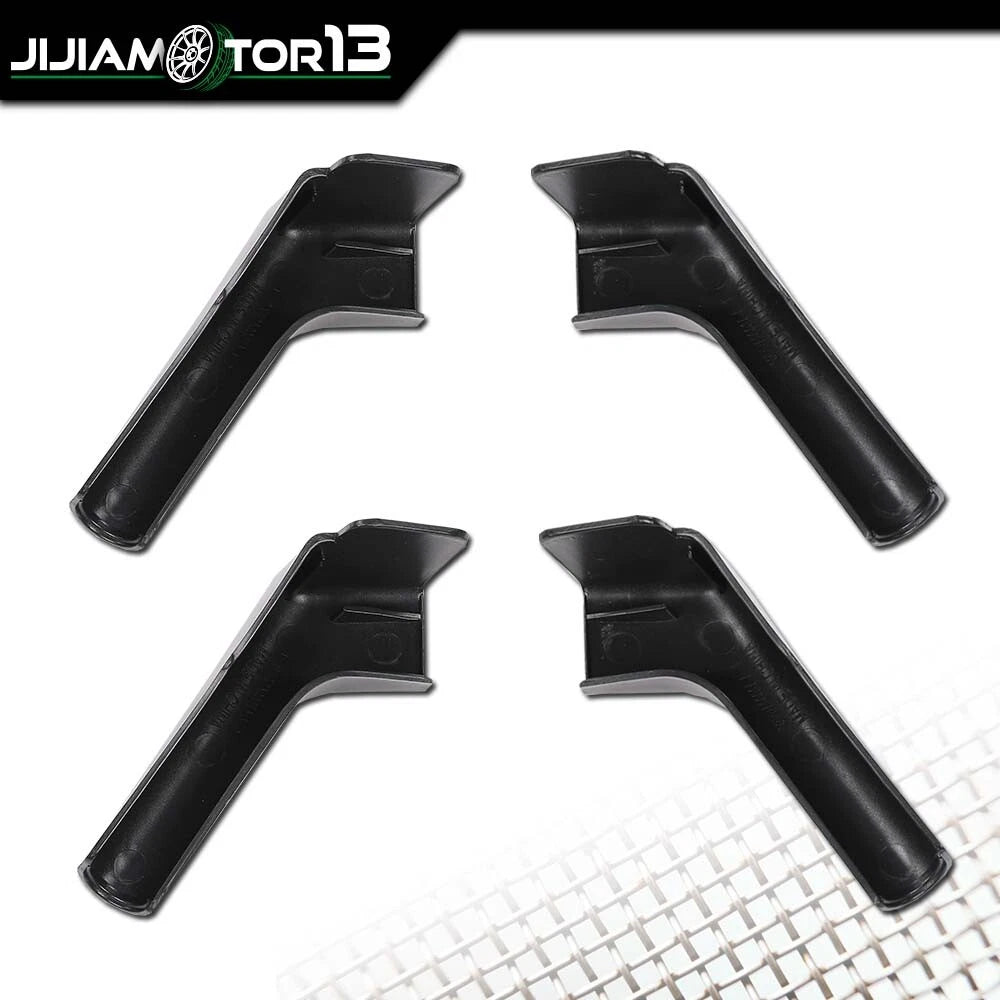 Set of 4 Black RV Rain Gutter Spouts for Long Version J-02RRA0001ABK