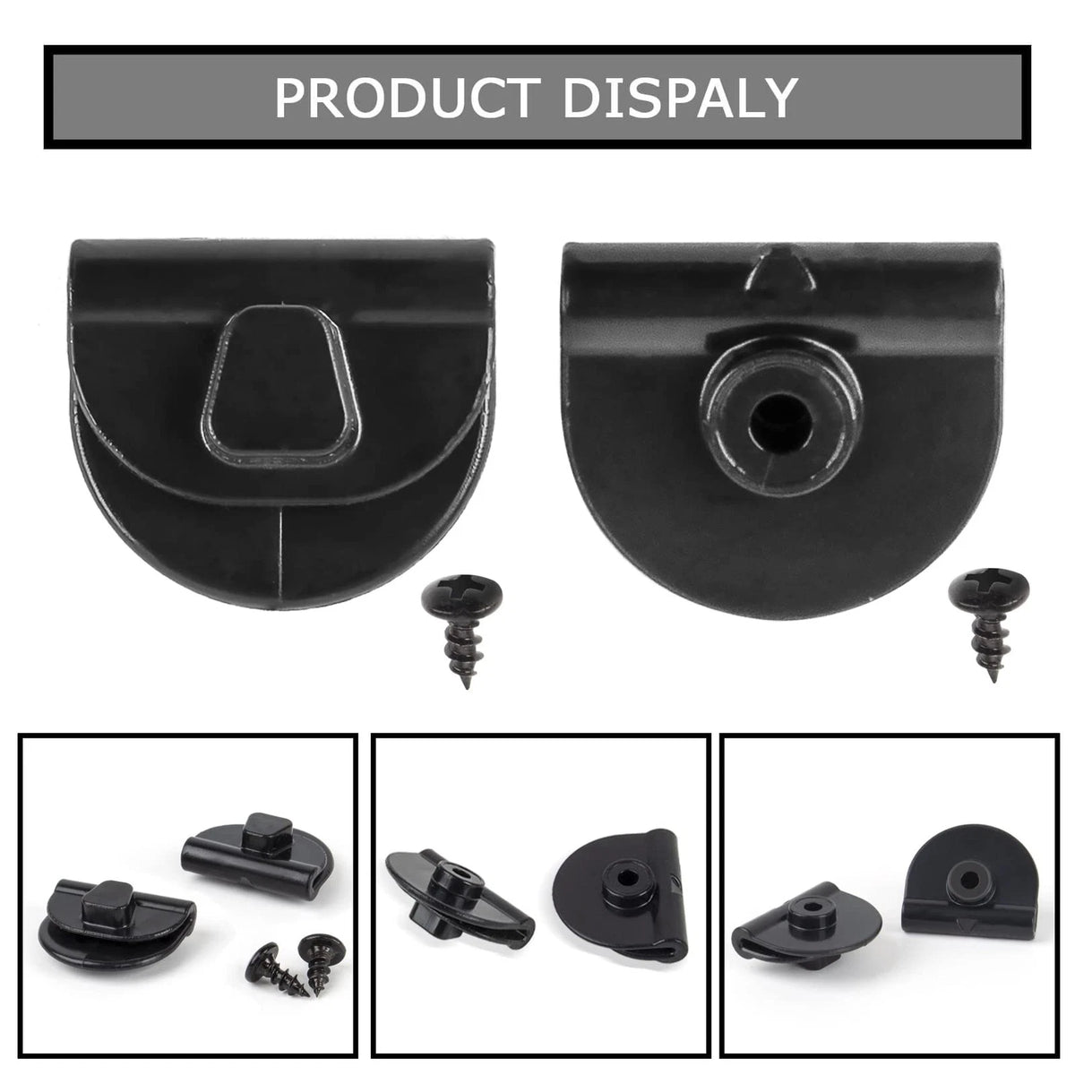 Set of 4 Battery Left Side Cover Clips for PSLER (One Size) - Black