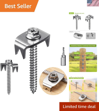 200pcs Reusable 304 Stainless Steel Fence Staples for Fencing Solutions