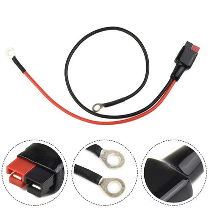 Battery Leads for Golf (250/400mm) - Red Black with 6mm Ring Terminals