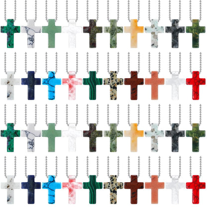40 Pcs Cross Crystal Stones for Various Applications (1.8 x 2.5 cm)