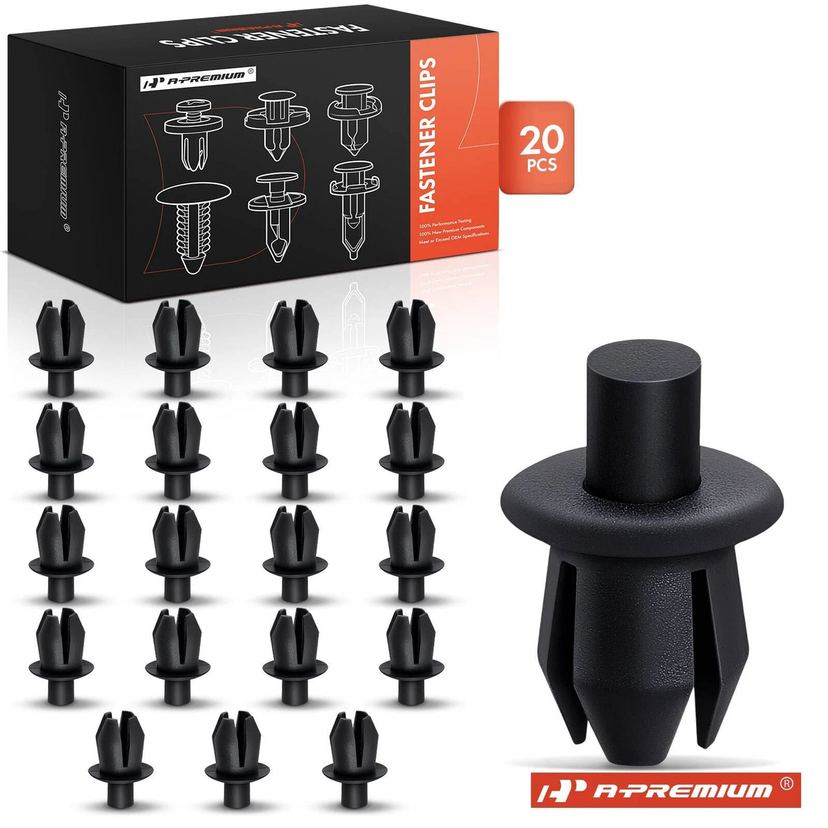 20Pcs Nylon Retainer Clip Push-Type for VW Jetta Passat (N0385501, 21391)