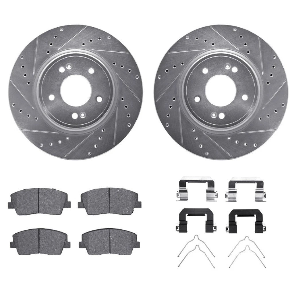 Rotor Set with Brake Pads for Genesis G70 (2019–2023) ALX-PAU-DF-7512-21049-CLA2