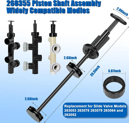 Piston Shaft Assembly Replacement Kit for Pentair PVC Slide Pool Valve